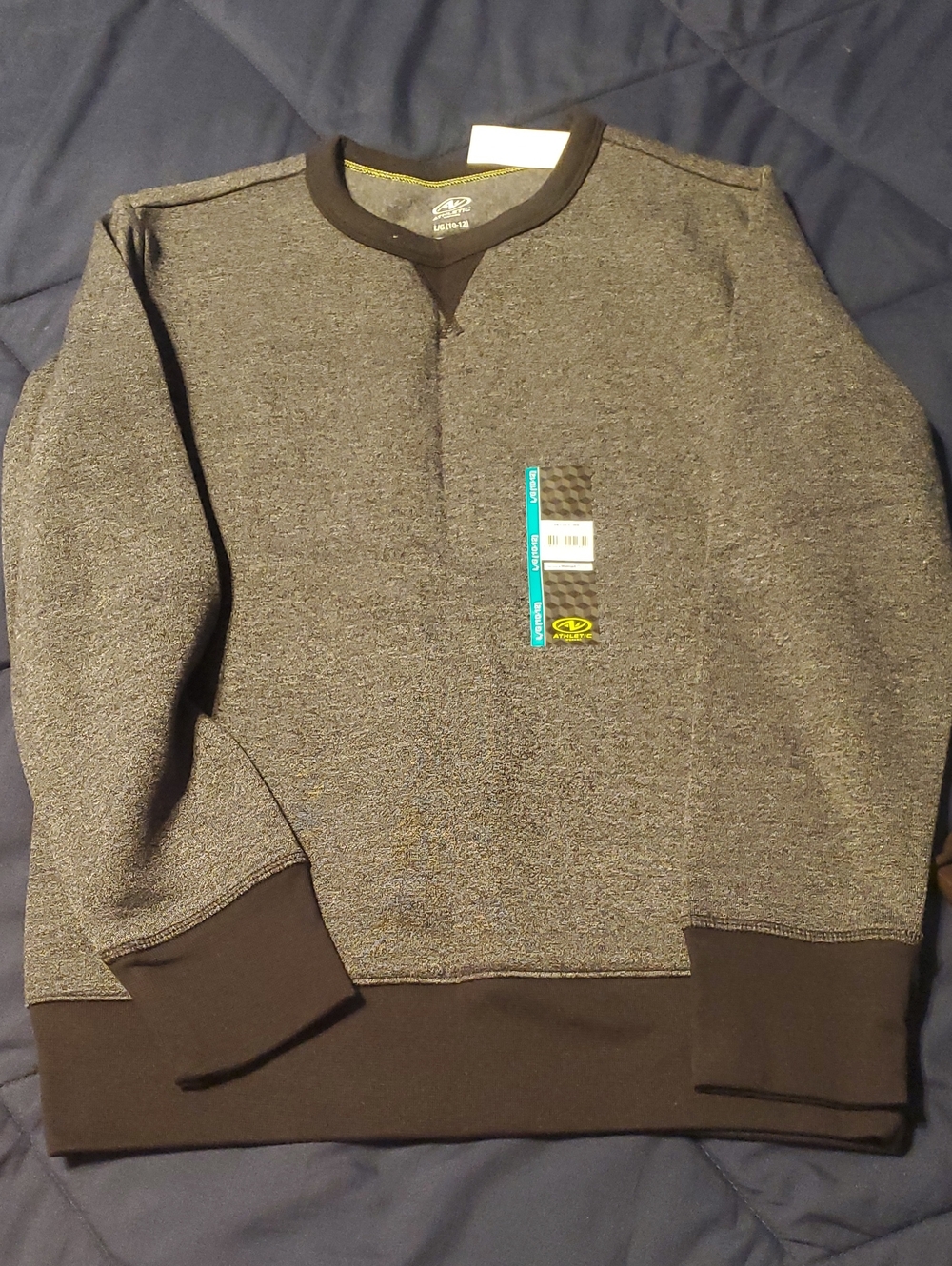 Athletic Works Gray Crewneck Sweatshirt with Black Trim